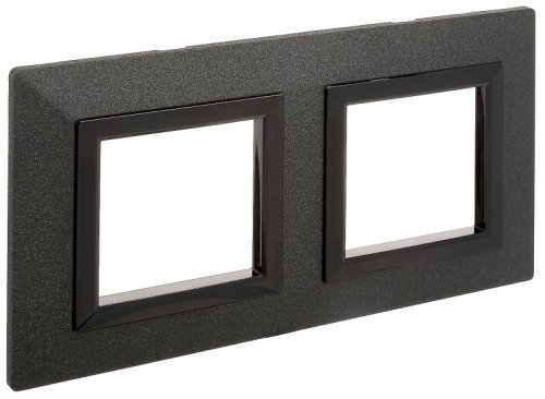 Рамка универсальная DKC Avanti 2-м. металл графит фото Рамка универсальная DKC Avanti 2-м. металл графит картинка